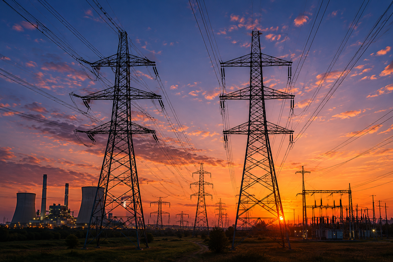 Electric utility transmission towers